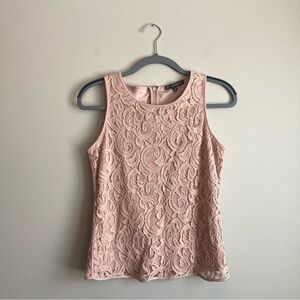Adrianna Papell Blush Lace Tank Top